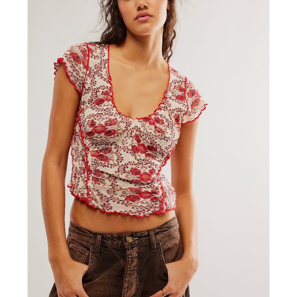 🌙FREE PEOPLE Oh My Baby Tee / Sand Combo🌙